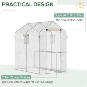 Grande Serra Moderna con Telaio in Acciaio Zincato, Legno, Metallo e PVC, Facile da Montare, per Giardini Domestici e Matrimoni - Product Image 4