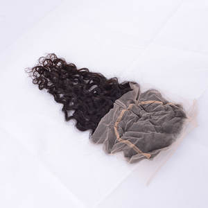 Trame de cheveux indiens naturels vierges bouclés 4x4 et 5x5, ensemble de pinces à cheveux, cuticules indiennes brutes intactes - Product Image 3