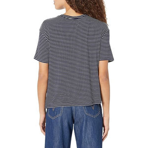 T-shirt vintage à manches courtes pour femme, col rond en coton, t-shirt en coton pour femme, t-shirt à manches courtes coupe classique pour femme - Product Image 6