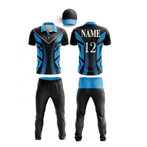 High quality custom logo design Cricket kit 6 Custom Team Name Cricket kit Hot Selling Cricket Uniform - Product Image 1
