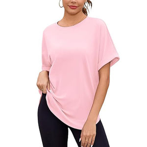 เสื้อยืดคอกลมแขนสั้นสีตามสั่งสำหรับผู้หญิง แฟชั่นฤดูร้อนสุดฮิต สไตล์ลำลอง พิมพ์ลายตามสั่ง ตกแต่งโลโก้แบบถัก - Product Image 1