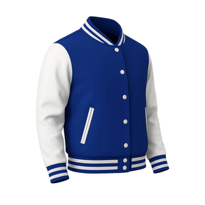 OEM Customized LOGO Stand Collar Letter Pattern Street Style Embroidery Casual Varsity Jacket with <b>Extra</b> <b>Large</b> Size for Men - Product Image 5