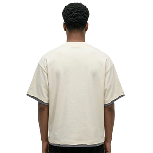 260Gsm Cotton Oversized Graphic Double-layer <b>Long</b>-<b>sleeved</b> <b>T</b>-<b>shirt</b> Distressed <b>t</b> <b>Shirts</b> for <b>Men</b> Custom - Product Image 2