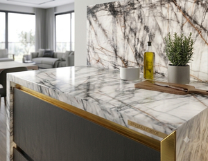 Plan de travail en quartz Crystalloash moderne, grand format, finition mate, durable et écologique, pour décoration de table, fournisseur indien - Product Image 1