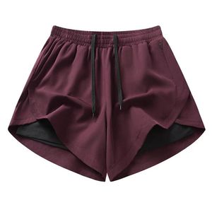 China BD Factory <b>Price</b> OEM Customized Women's 2 1 Workout <b>Running</b> Shorts Drawstring Waist Loose Quick Dry Breathable Polyester - Product Image 3