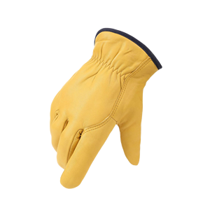 Gants de sécurité en cuir, longueur poignet, thermiques, écologiques, compatibles écran tactile, détection d'aiguilles, style uni, pour usage extérieur hivernal, jaunes - Product Image 6