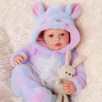 Poupées Reborn Babeside Carina de 20 pouces, Nouvelle Arrivée 2026, Mini Jouet pour Filles, Grands Yeux, Peau Blanche, Corps en Tissu, Réaliste, Combinaison Lapin