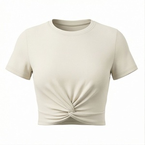 Nuevo Diseño de Top Corto de Verano para Mujer, Camiseta de Algodón de Manga Corta, Estilo Boutique, Ropa Deportiva de Moda, Tendencias de Ropa Deportiva - Product Image 1