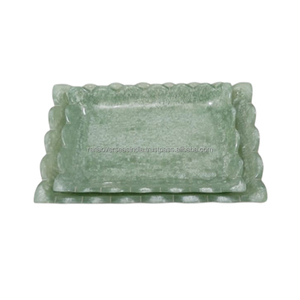 Lujosa bandeja de resina hecha a mano Acento elegante y funcional para servir Mesa de centro Vanidad Cocina y organización del hogar - Product Image 4