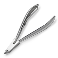 Coupe-cuticules professionnel en acier inoxydable robuste, manche ergonomique large, double ressort, pointe de précision tranchante, pour éliminer les peaux mortes