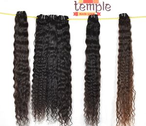 Cheveux naturels noirs pour femmes, indiens, bruts, 100% bouclés Remy, 100g, double trame machine, non traités, vente en gros, cheveux humains non chimiques - Product Image 5