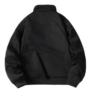 Vestes décontractées amples pour hommes, doublées polaire, multi-poches, avec broderie de logo personnalisée, prix usine Chine-Bangladesh, pour le commerce transfrontalier - Product Image 6