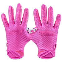 Guantes de Receptor de Fútbol Americano 7v7, Neopreno, Gel de Silicona, Cierre de Gancho y Bucle en los Dedos, Agarre Antideslizante Duradero, Bandera Personalizada