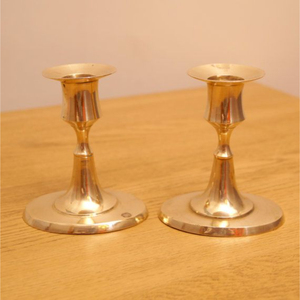 Wholesale Antique Style <b>Brass</b> <b>Candlestick</b> Holders Set 2 Candle Stand High Quality Metal Handmade Eco-Friendly Easter Competitive - Product Image 3