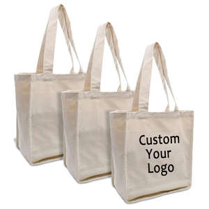 Sac fourre-tout en coton minimaliste, réutilisable, pour usage quotidien, sac à bandoulière, personnalisation de marque en gros - Product Image 2