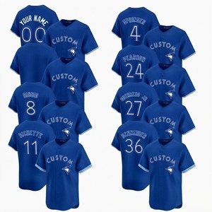 Maillot américain bleu roi pour homme avec appliqué personnalisé nom et numéro de l'équipe, respirant, séchage rapide, antibactérien, manches courtes, grandes tailles - Product Image 1