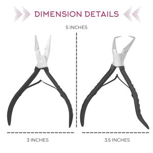 Hair Extension <b>Pliers</b> <b>Set</b> Stainless Steel Tools for Install and Remove with Tweezers and Wire Hook - Product Image 6