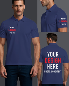 Custom Printed White Men's Cotton Polo Shirt Breathable Work Fashion Uniform Silk Screen Printed ODM Service Oeko-Tex Certified - Product Image 1