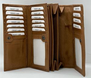 Leather Hand Weaving Genuine Leather <b>Long</b> <b>Wallet</b> Handmade Fold Closure Minimalist Panelled Design Unisex Daily Use - Product Image 4
