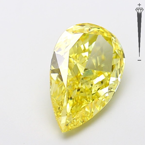 ROYAL GEMS MD-83, Diamante Cultivado en Laboratorio, Corte Pera, 2.56 CT, Color Amarillo Intenso, Claridad VVS2, Certificado IGI 795641437, para Joyería - Product Image 1