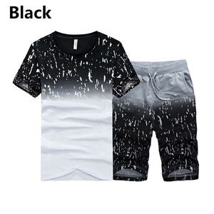 2022 pour Amazon Fashion Ensemble 2 pièces imprimé décontracté pour hommes T-shirt et short en pur coton respirant - Product Image 4