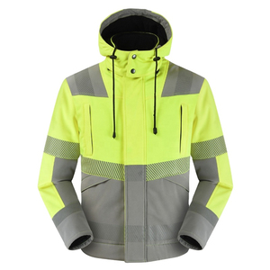 2026 New Hi Vis Reflective Safety Waterproof <b>Jacket</b> for Outdoor Construction Custom DTF printed Logo safety <b>jacket</b> for Men - Product Image 1