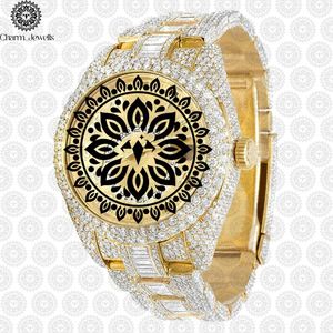 Charm Jewells Luxury Gold <b>Watch</b> Round Case Analog Quartz Movement <b>Diamond</b> Encrusted Band Women Fashion - Product Image 1