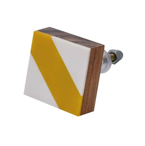 Poignée de porte en résine et bois BONE pour quincaillerie céramique - Product Image 2