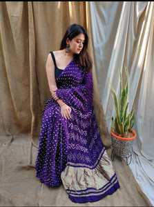 Designer Pure Silk Bandhani Saree | Lightweight Traditional Indian Saree | Festival & Party Wear | Manufacturer Export Quality - Product Image 3