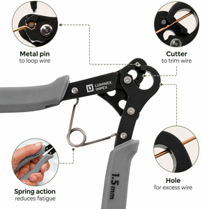 LUMINEX IMPEX LUB=113 <b>Long</b> <b>Nose</b> Stainless Steel Lightweight Smooth Work Jewelry Making Polishing Pliers - Product Image 3