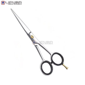 Tijeras de Barbero Profesionales de Acero Inoxidable, Diseño Ergonómico, Cuchillas Ultra Afiladas, Estilo Collar Azul Titanio - Product Image 6