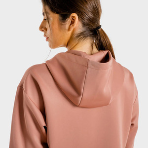 Ensemble sweat à capuche court et short pour femme, 100 % coton doublé, décontracté, écologique, coupe ample, qualité supérieure, coupe-vent - Product Image 4