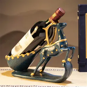 Support à bouteille de vin en acier inoxydable World Trend, élégant et luxueux, pour présentation sur table ou bar, Zahid Exports - Product Image 2