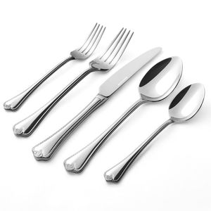Minimalist Stainless Steel Flatware Set High <b>Mirror</b> Polish Rust Resistant Wedding Cutlery - Product Image 5