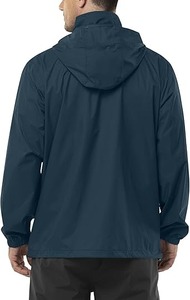New Custom Logo <b>Men</b> Canvas <b>Reflective</b> Hooded Windbreaker Streetwear <b>Jacket</b> with Pocket for Outdoor - Product Image 2