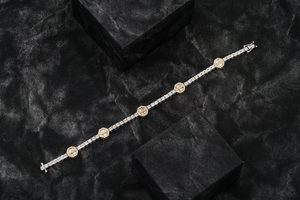 Bracelet élégant en argent sterling 925, style cubain, avec diamants étincelants, bijoux de mode pour hommes, femmes et événements spéciaux - Product Image 2