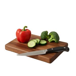 Planche à découper de qualité supérieure, de forme rectangulaire, en bois massif, style tendance, durable, lavable au lave-vaisselle, pour la maison et le commerce - Product Image 1