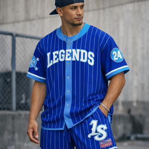 Conjunto de Béisbol Oversize Personalizado – Edición Street Performance para Hombre, Tejido French Terry con Estampado por Transferencia Térmica - Product Image 3