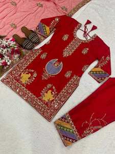 Designer Party-wear Natural Crepe Silk Sequence Work Dress - Product Image 5