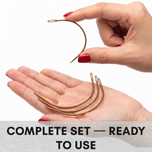 Aguja de Tejido Tipo C Profesional para Extensiones de Cabello, para la Elaboración de Pelucas y Uso en Salones de Belleza - Product Image 2