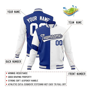 Wholesale Customized Color Breathable <b>Lightweight</b> Men's Varsity Baseball <b>Jacket</b> Stand Collar Stitched Design <b>Summer</b> - Product Image 3