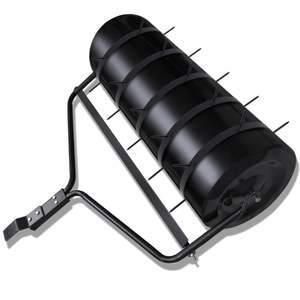 Aérateur de pelouse manuel en fer noir durable à 5 lames, design circulaire - Product Image 1