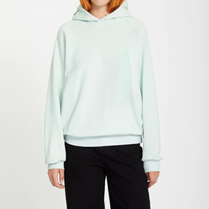 Sudadera con Capucha para Mujer, Color Verde Menta Claro, 100% Algodón Tejido, Corte Regular, Transpirable, Color Sólido, Colección Otoño-Invierno - Product Image 1