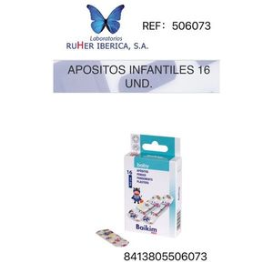 Cerotti per bambini Baikim, 16 unità, per bambini con disegni divertenti - Product Image 1