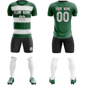 Este uniforme de fútbol sublimable unisex es fabricado en Pakistán por una fábrica OEM y presenta un acabado duradero para grandes compradores. - Product Image 1