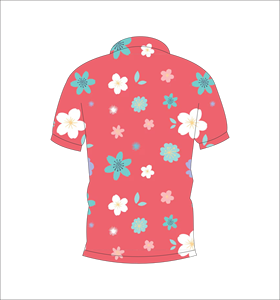 เสื้อโปโลชายพิมพ์ลายดอกไม้สีคอรัล แขนสั้น สไตล์ลำลอง สำหรับฤดูร้อน เหมาะสำหรับเล่นกอล์ฟ เสื้อเชิ้ตคอปกแฟชั่นน้ำหนักเบา - Product Image 6