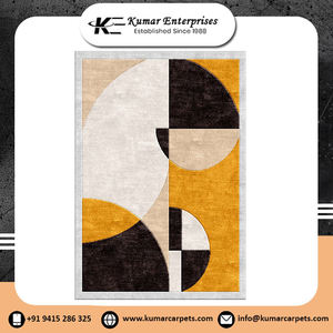 Ensembles de tapis de grande surface à motif à carreaux moderne de concepteur luxueux laine tuftée à la main contemporaine antidérapante résistante aux taches brodée - Product Image 4