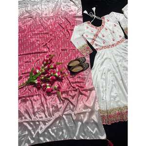 ชุดที่สวยงาม anarkali และกางเกง dupatta สำหรับปาร์ตี้และคลับชุดที่สง่างาม - Product Image 6