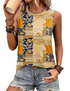 Blusas sin mangas casuales de verano para mujer con diseño de ojales, personalizables con logo OEM - Product Image 6
