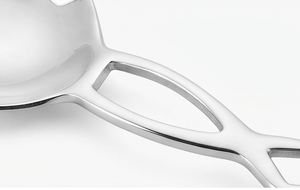 Cuillère élégante plaquée argent avec manche ovale, finition miroir haute brillance, résistante à la rouille, pour occasions de mariage - Product Image 2